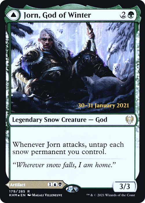 Jorn, God of Winter // Kaldring, the Rimestaff (PRE-179S) - rare: (snow) - Foil