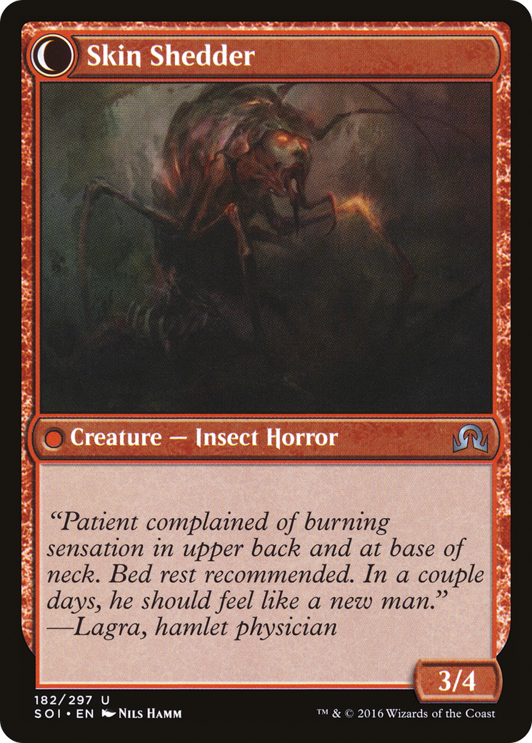Skin Invasion // Skin Shedder (SOI-182) - uncommon: (Double Faced Transform)