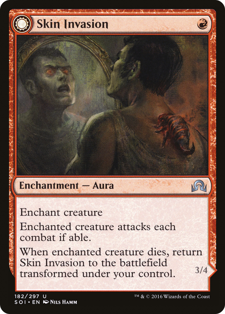 Skin Invasion // Skin Shedder (SOI-182) - uncommon: (Double Faced Transform)