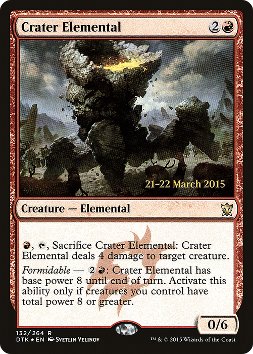 Crater Elemental (PRE-132S) - rare - Foil