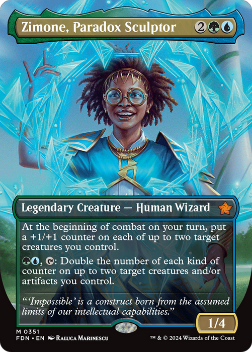 Zimone, Paradox Sculptor (FDN-351) - mythic (Borderless)