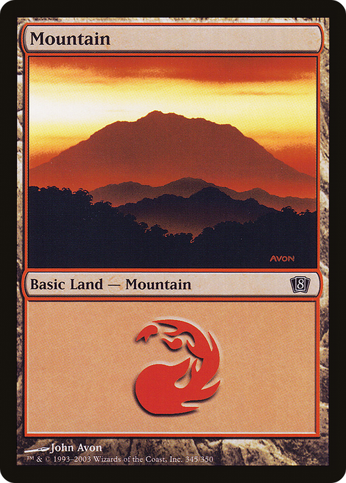 Mountain (8ED-345★) - common - Foil