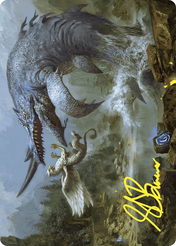 Horned Loch-Whale // Horned Loch-Whale (AWOE-006) - common (Borderless)