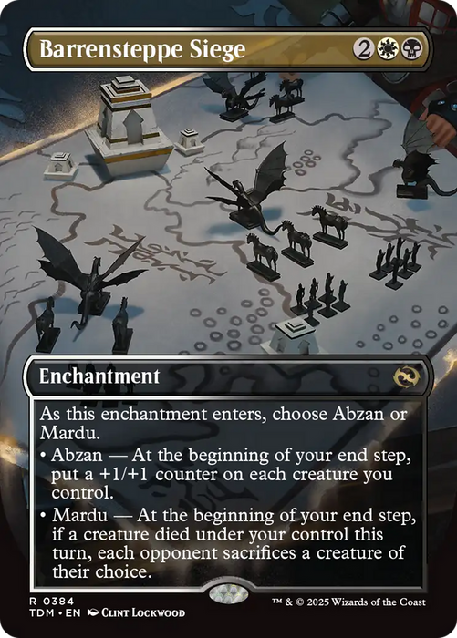 Barrensteppe Siege (TDM-384) - rare: (enchantment) (Borderless) - Foil