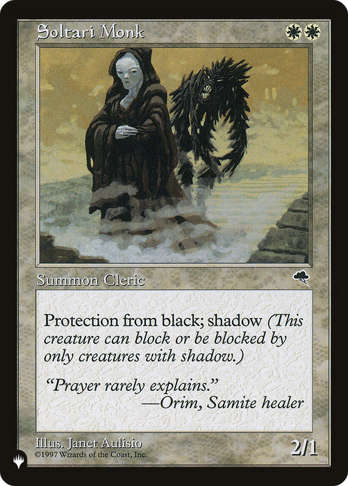 Soltari Monk (LIST-TMP-45) - uncommon
