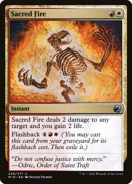 Sacred Fire (MID-239) - uncommon - Foil