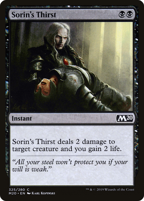 Sorin's Thirst (M20-325) - common