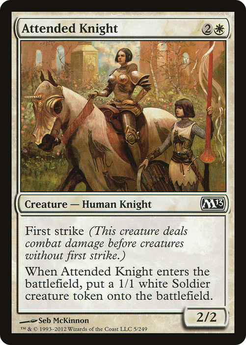 Attended Knight (M13-005) - common - Foil