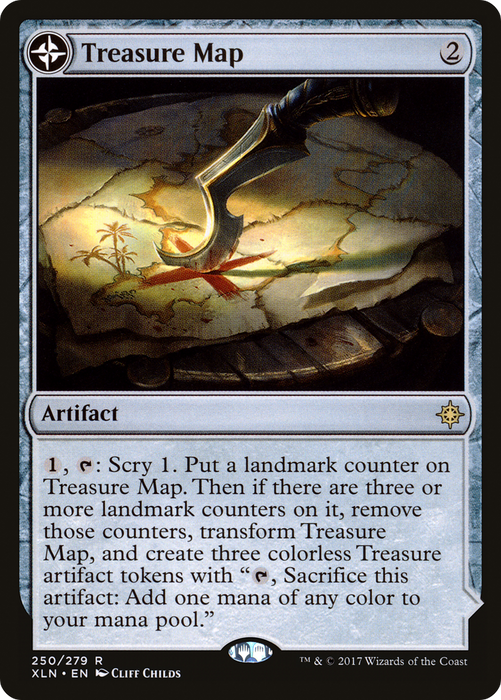 Treasure Map // Treasure Cove (XLN-250) - rare: (compasslanddfc)