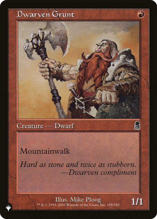 Dwarven Grunt (LIST-ODY-185) - common