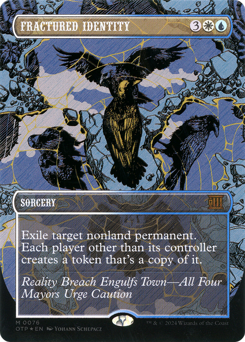 Fractured Identity (OTP-076) - mythic: (Extended Art) (Borderless) - Foil