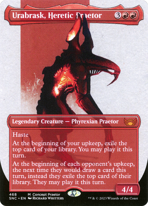 Urabrask, Heretic Praetor (ONE-468) - mythic (Borderless)