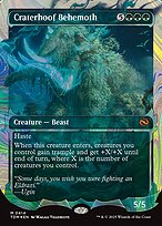 Craterhoof Behemoth (TDM-414) - mythic: (Showcase) (Borderless) - Foil