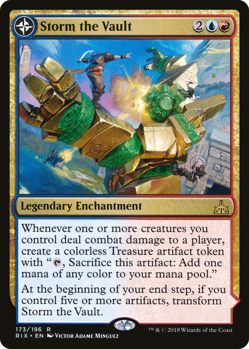 Storm the Vault // Vault of Catlacan (RIX-173) - rare: (compasslanddfc) - Foil
