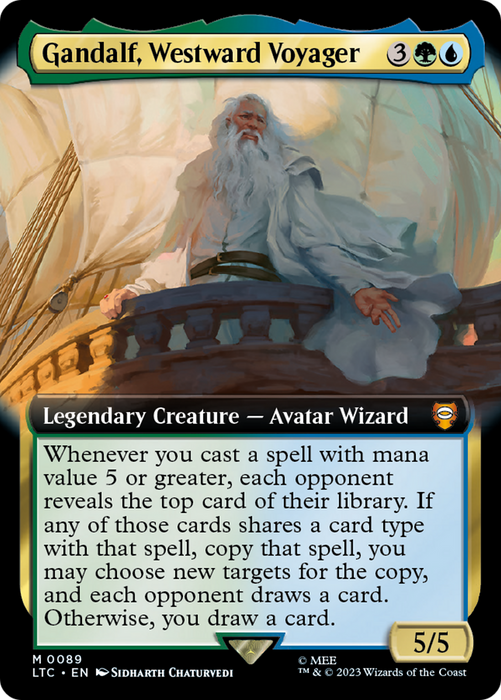 Gandalf, Westward Voyager (LTC-089) - mythic: (Extended Art)
