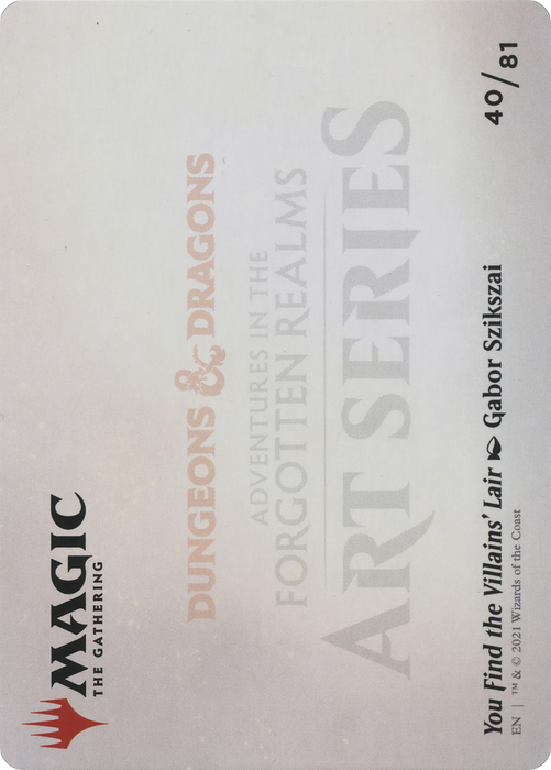 You Find the Villains' Lair // You Find the Villains' Lair (AAFR-040) - common (Borderless) - Foil