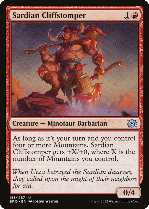 Sardian Cliffstomper (BRO-151) - uncommon