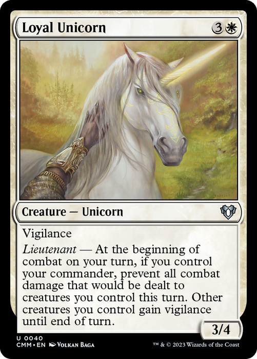 Loyal Unicorn (CMM-040) - uncommon - Foil