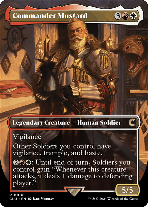 Commander Mustard (CLU-006) - rare (Borderless)