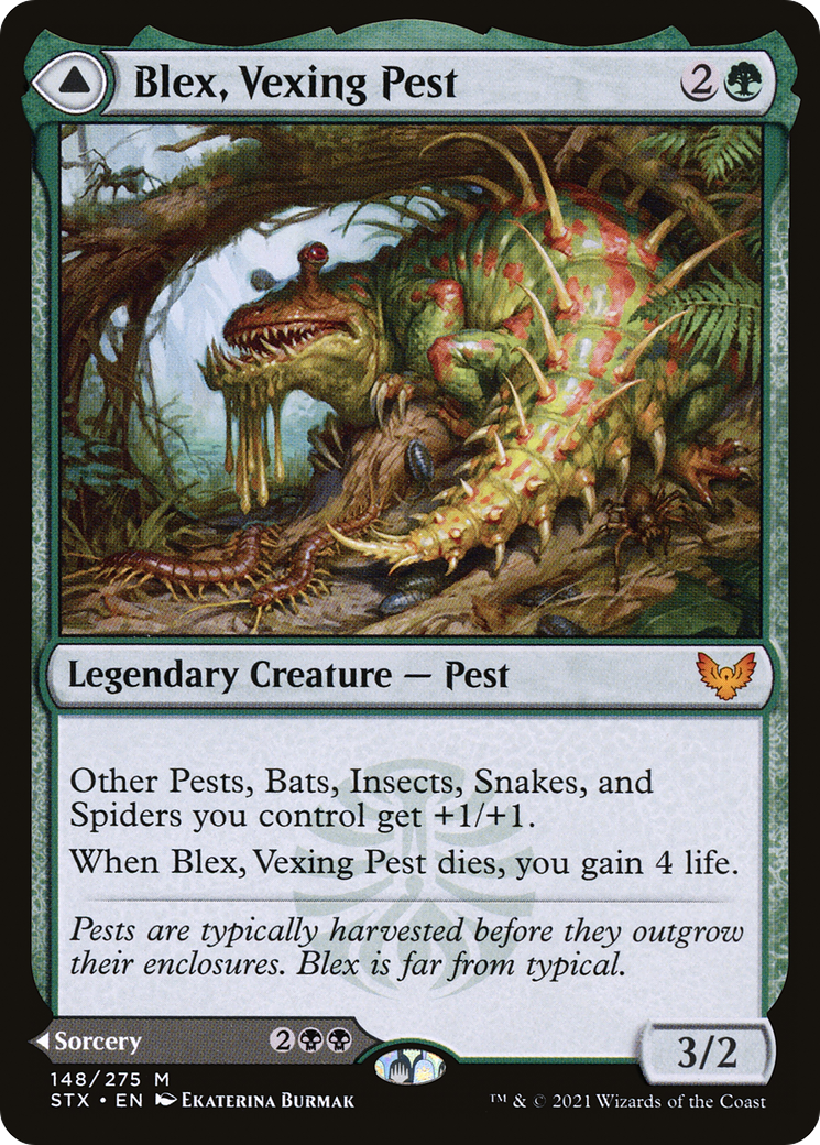 Blex, Vexing Pest // Search for Blex (STX-148) - mythic