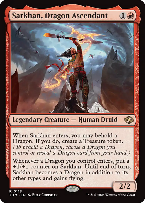 Sarkhan, Dragon Ascendant (TDM-118) - rare - Foil