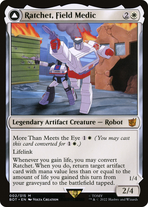 Ratchet, Field Medic // Ratchet, Rescue Racer (BOT-002) - mythic: (convertdfc) - Foil