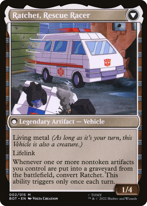 Ratchet, Field Medic // Ratchet, Rescue Racer (BOT-002) - mythic: (convertdfc) - Foil