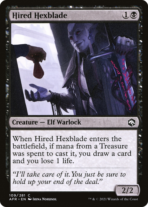 Hired Hexblade (AFR-109) - common - Foil