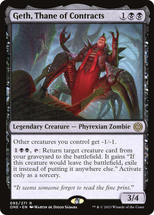 Geth, Thane of Contracts (ONE-095) - rare - Foil