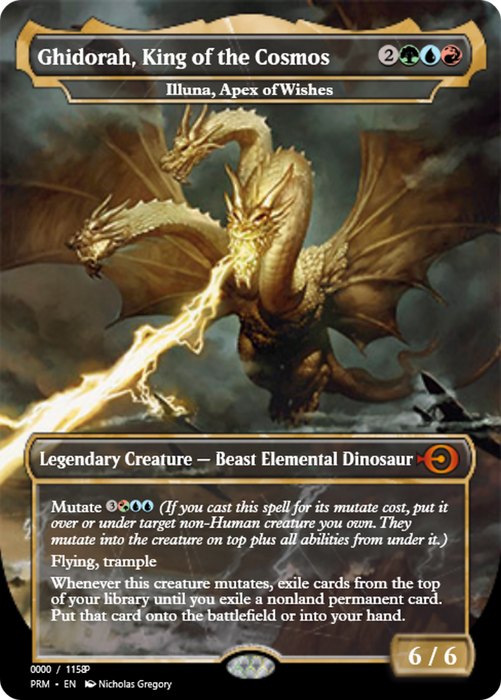 Illuna, Apex of Wishes (PRM-80913) - mythic / Ghidorah, King of the Cosmos - Foil