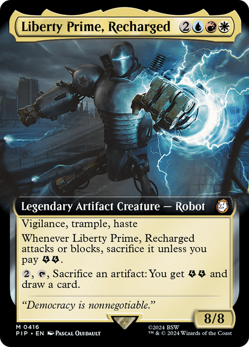 Liberty Prime, Recharged (PIP-416) - mythic: (Extended Art) - Foil