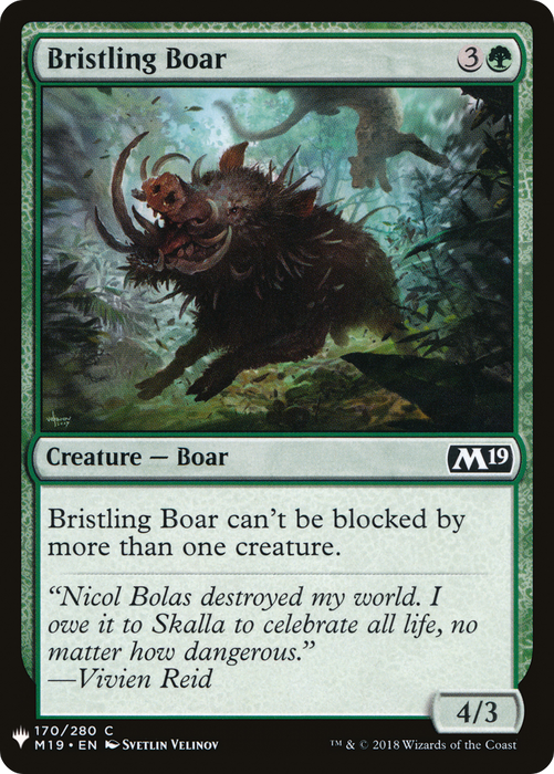 Bristling Boar (LIST-M19-170) - common