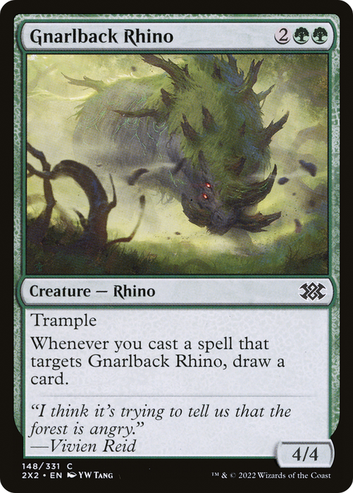 Gnarlback Rhino (2X2-148) - common - Foil