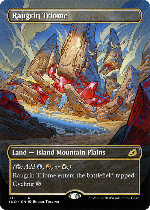 Raugrin Triome (IKO-311) - rare: (Showcase) (Borderless) - Foil