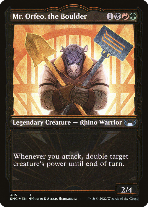 Mr. Orfeo, the Boulder (SNC-385) - uncommon: (Showcase) - Foil