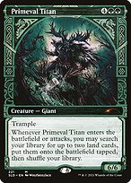 Primeval Titan (SLD-221) - mythic: (Showcase) - Foil