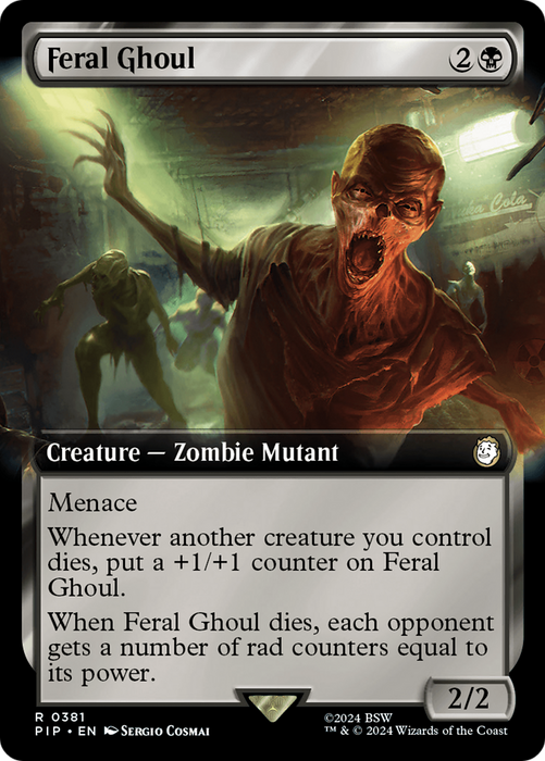 Feral Ghoul (PIP-381) - rare: (Extended Art) - Foil