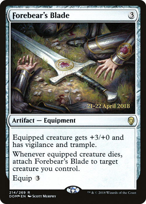 Forebear's Blade (PRE-214S) - rare - Foil