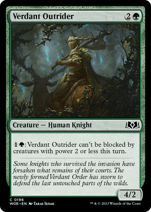 Verdant Outrider (WOE-196) - common - Foil