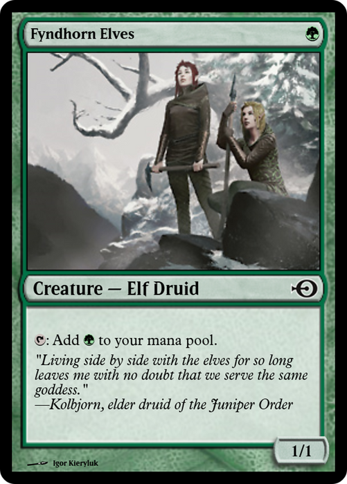Fyndhorn Elves (PRM-43632) - common - Foil