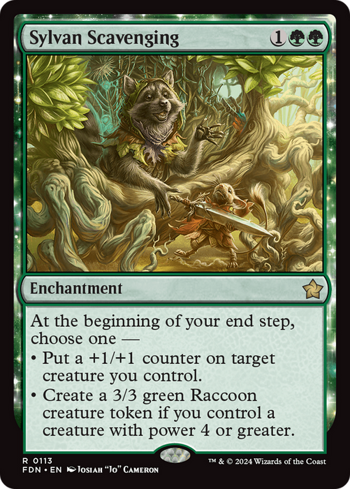 Sylvan Scavenging (FDN-113) - rare - Foil