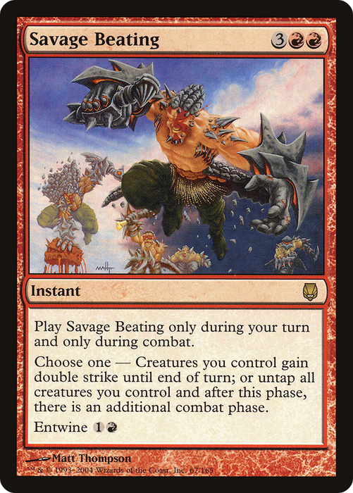 Savage Beating (DST-067) - rare - Foil