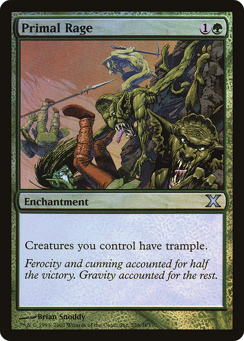 Primal Rage (10E-286★) - uncommon - Foil