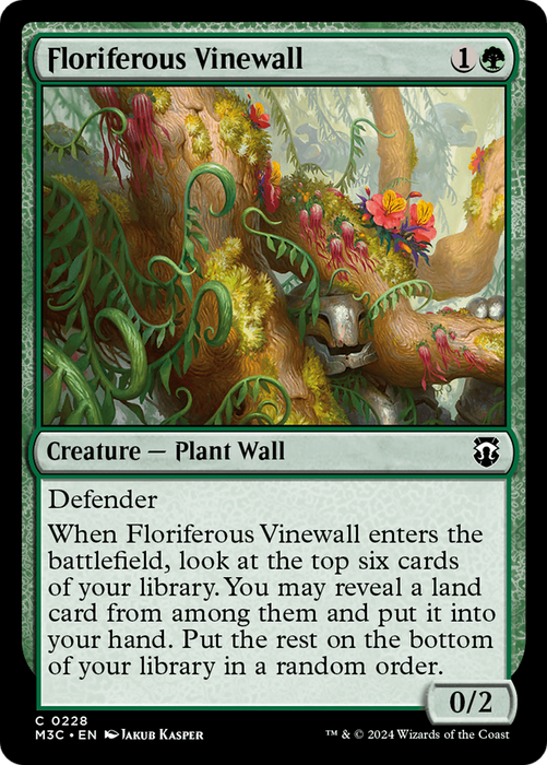 Floriferous Vinewall (M3C-228) - common - Foil