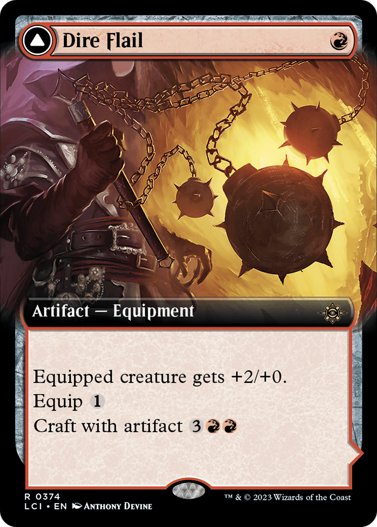Dire Flail // Dire Blunderbuss (LCI-374) - rare: (Extended Art)