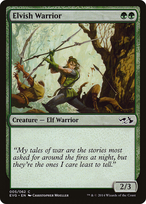 Elvish Warrior (DD3-005) - common