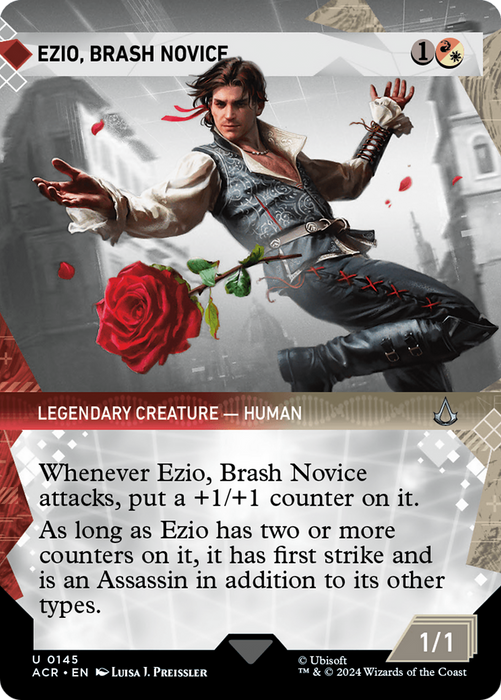 Ezio, Brash Novice (ACR-145) - uncommon: (Showcase) (Borderless)