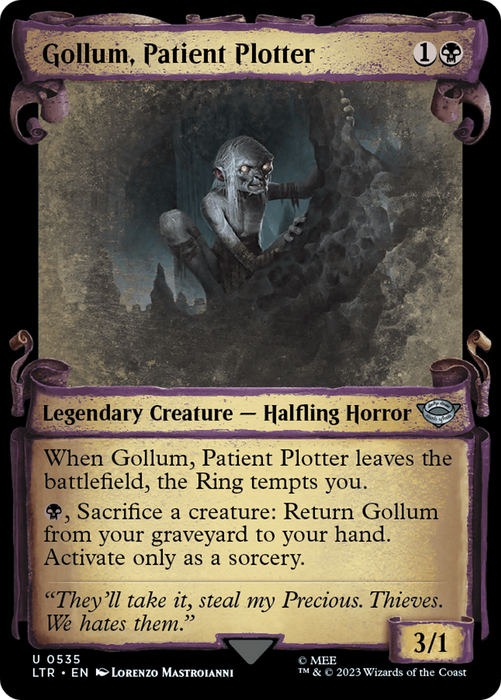 Gollum, Patient Plotter (LTR-535) - uncommon: (Showcase) - Foil