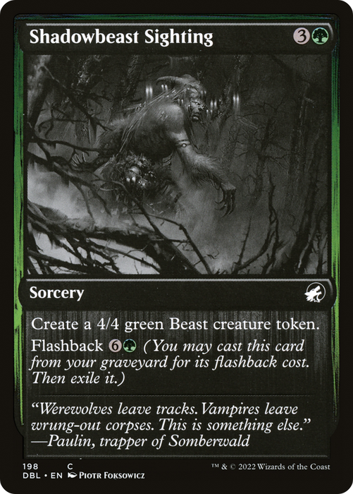 Shadowbeast Sighting (DBL-198) - common