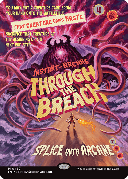 Through the Breach (INR-487) - mythic: (Showcase) (Borderless) - Foil